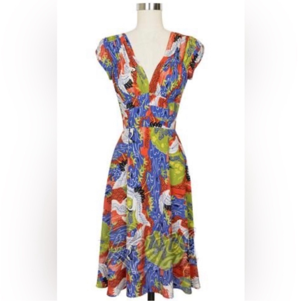 Trashy Diva Crane Print Dress, Size 6